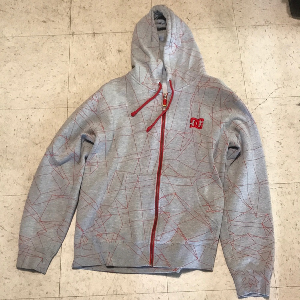 Gray & Red DC hoodie